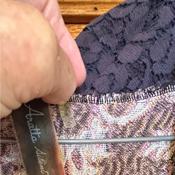 Aratta Silent Journey Sweater/jacket Boho Navy patchwork - Picture 6 of 7